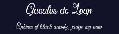 Gueules de Loup by dcoxy - Greg Medina — Script Handwritten Font — thumbnail 2