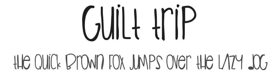 Guilt Trip by Des Gomez — Script Handwritten Font