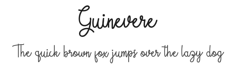 Guinevere by Letterpedia — Script Handwritten Font
