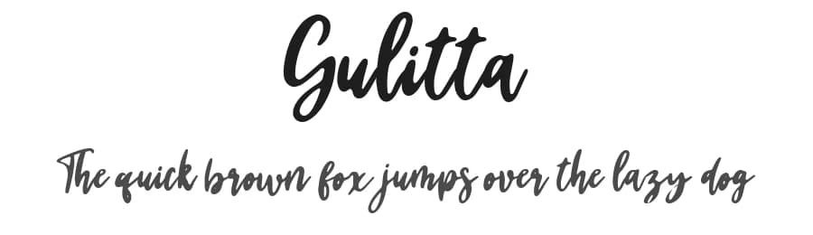 Gulitta by aulia — Script Handwritten Font