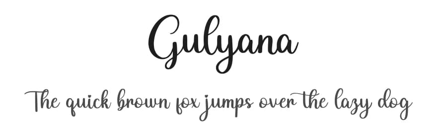 Gulyana by Bearytype — Script Handwritten Font
