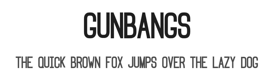 Gunbangs by Doggybag — Sans Serif Font