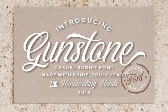 Gunstone Script Font by Ngene — Script Handwritten Font