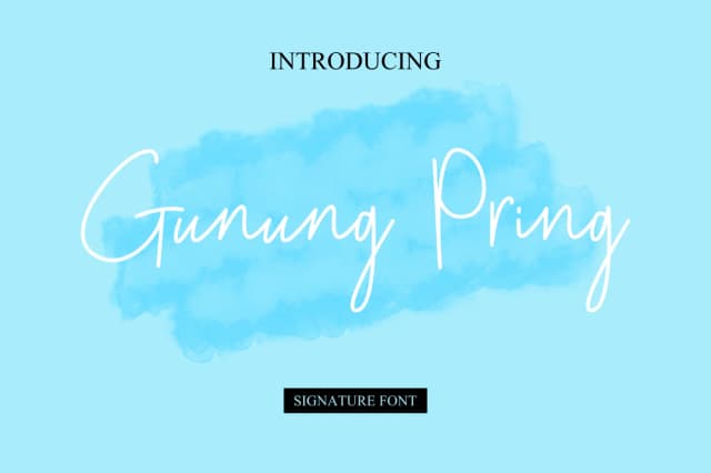 Gunung Pring Font by zuzulgo studio — Script Handwritten Font