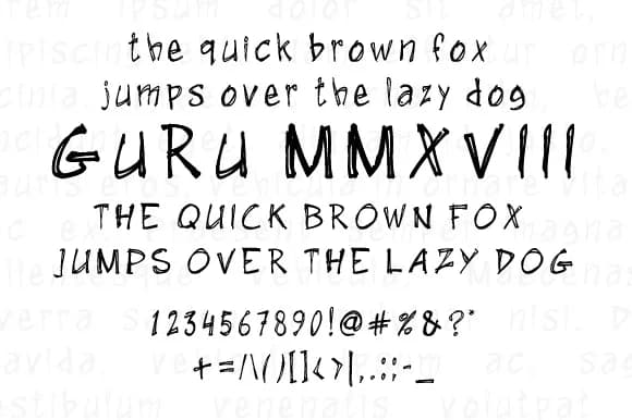 GuRu MMXVIII Font by gurugraphic — Script Handwritten Font