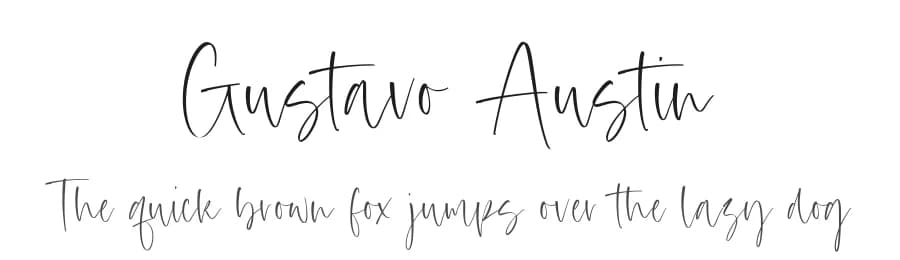 Gustavo Austin by Timur Type — Script Handwritten Font