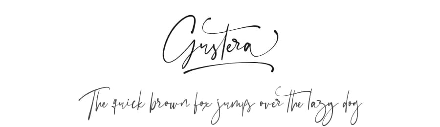 Gustera by Vultype — Script Handwritten Font