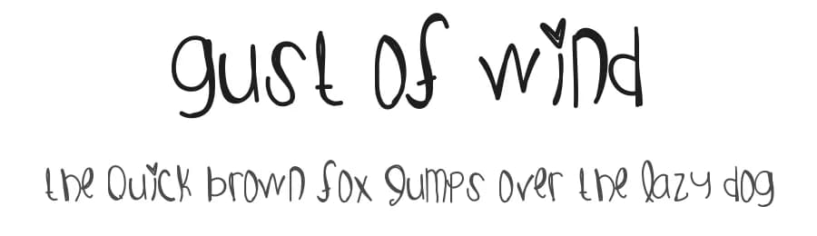 Gust Of Wind by Des Gomez — Script Handwritten Font