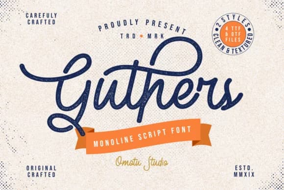 Guthers Font by Omotu — Script Handwritten Font