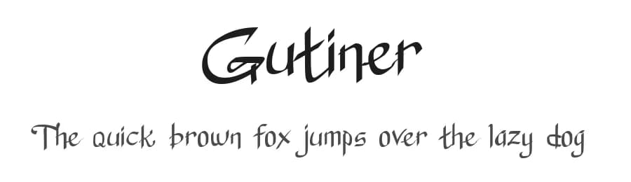 Gutiner by Sakta — Script Handwritten Font