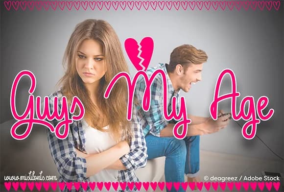 Guys My Age Font by Misti — Script Handwritten Font