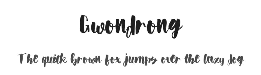 Gwondrong by Dang Lem — Script Handwritten Font