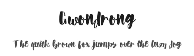 Gwondrong by Dang Lem — Script Handwritten Font