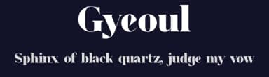 Gyeoul by Graphicxell — Serif Font — thumbnail 2
