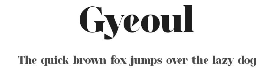 Gyeoul by Graphicxell — Serif Font — preview 1
