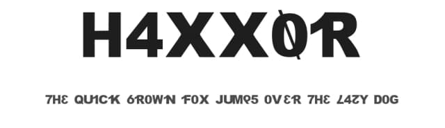 H4XX0R by fontvir.us — Sans Serif Font