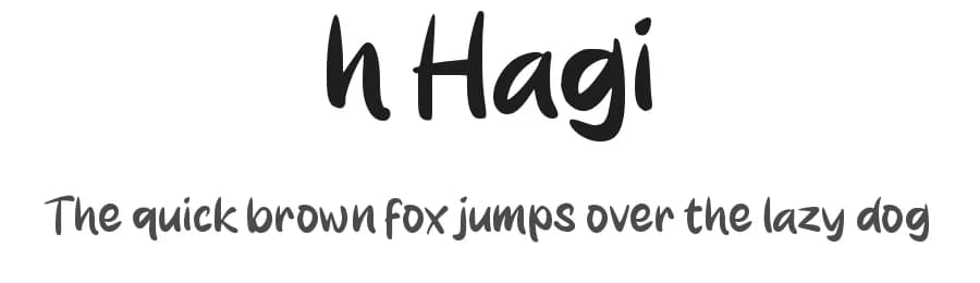 h Hagi by wepfont.com — Script Handwritten Font