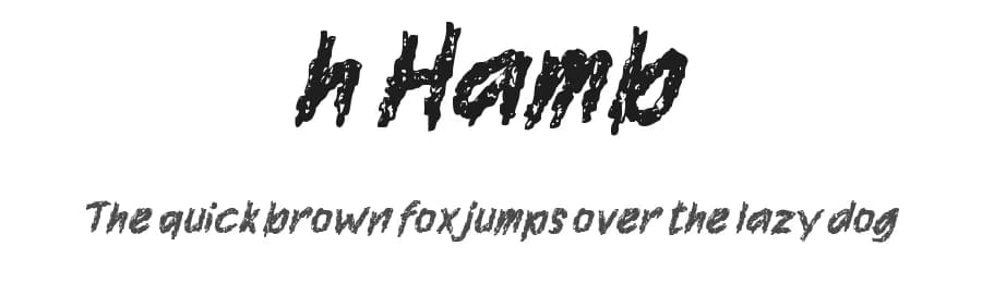 h Hamb by wepfont.com — Script Handwritten Font