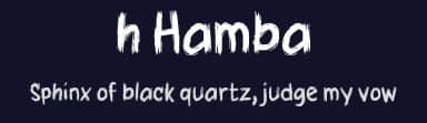 h Hamba by wepfont.com — Script Handwritten Font — thumbnail 2