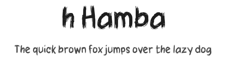 h Hamba by wepfont.com — Script Handwritten Font