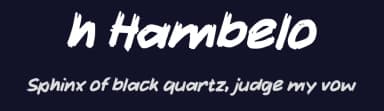 h Hambelo by wepfont.com — Script Handwritten Font — thumbnail 2