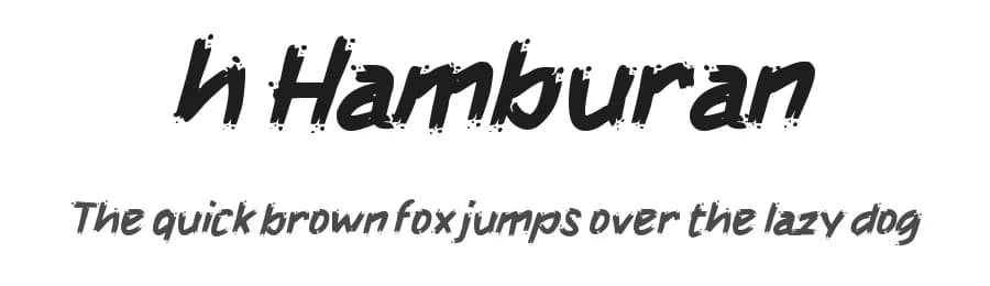 h Hamburan by wepfont.com — Script Handwritten Font