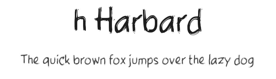 h Harbard by wepfont.com — Script Handwritten Font