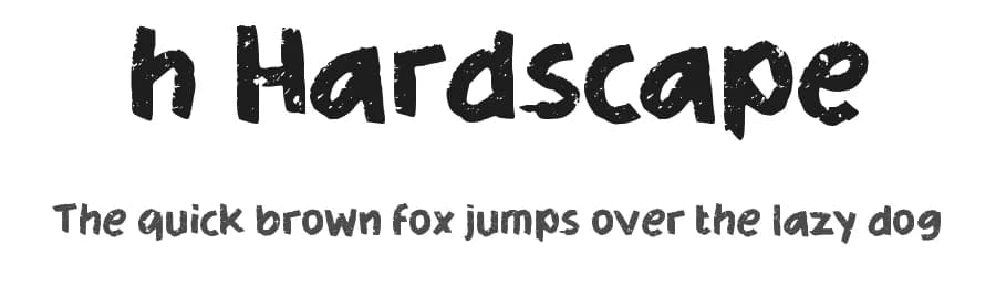h Hardscape by wepfont.com — Script Handwritten Font