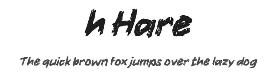 h Hare by wepfont.com — Script Handwritten Font