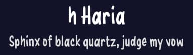 h Haria by wepfont.com — Script Handwritten Font — thumbnail 2