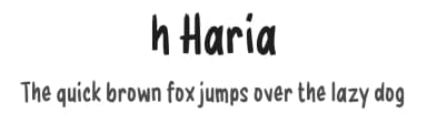 h Haria by wepfont.com — Script Handwritten Font — thumbnail 1