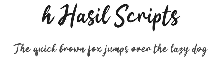 h Hasil Scripts by wepfont.com — Script Handwritten Font