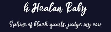 h Healan Baby by wepfont.com — Script Handwritten Font — thumbnail 2