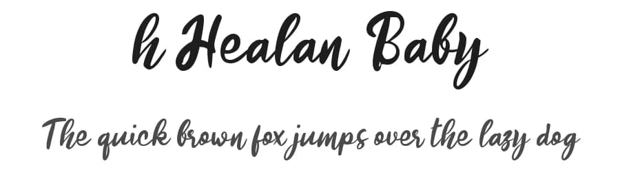 h Healan Baby by wepfont.com — Script Handwritten Font