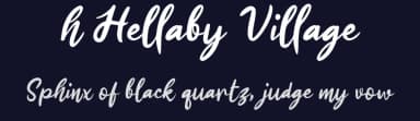 h Hellaby Village by wepfont.com — Script Handwritten Font — thumbnail 2