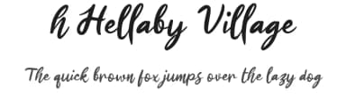 h Hellaby Village by wepfont.com — Script Handwritten Font — thumbnail 1
