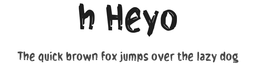 h Heyo by wepfont.com — Script Handwritten Font