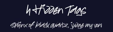h Hidden Tags by wepfont.com — Script Handwritten Font — thumbnail 2