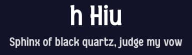 h Hiu by wepfont.com — Sans Serif Font — thumbnail 2