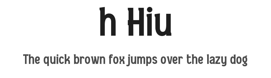 h Hiu by wepfont.com — Sans Serif Font