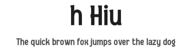 h Hiu by wepfont.com — Sans Serif Font — thumbnail 1