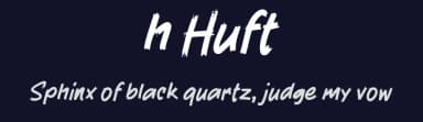 h Huft by wepfont.com — Script Handwritten Font — thumbnail 2
