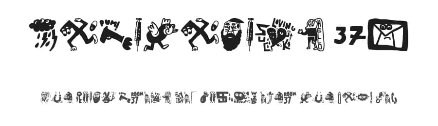 Habitación 37 by Woodcutter — Dingbats Font