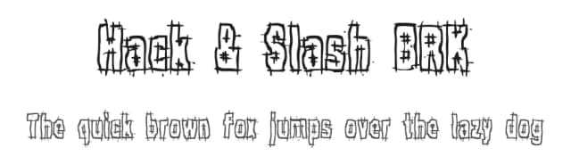Hack & Slash BRK by Ænigma — Script Handwritten Font