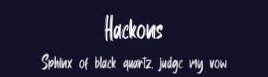 Hackons by Skiiller Studio — Script Handwritten Font — thumbnail 2