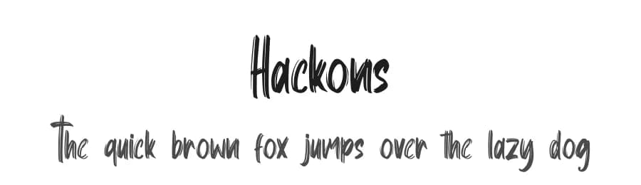 Hackons by Skiiller Studio — Script Handwritten Font