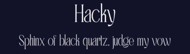 Hacky by madeDeduk — Serif Font — thumbnail 2