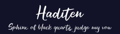 Haditen by Riki — Script Handwritten Font — thumbnail 2