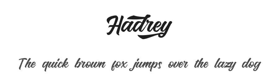 Hadrey by Vultype — Script Handwritten Font