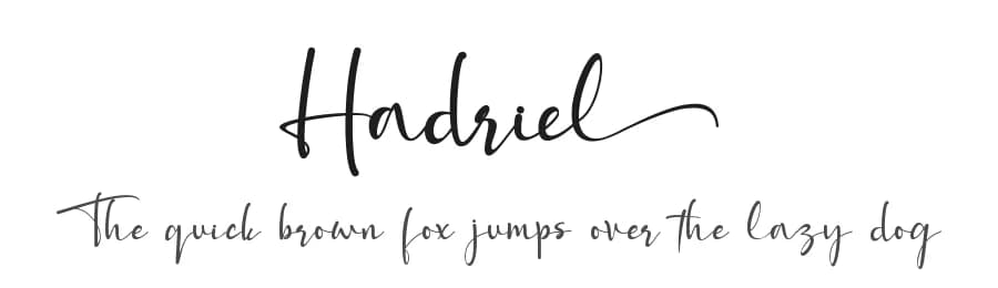 Hadriel by Letterara — Script Handwritten Font